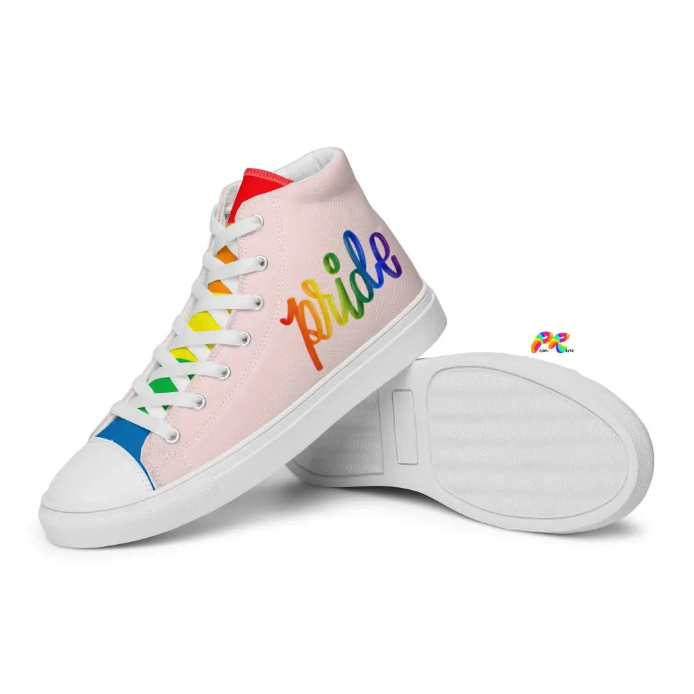 Women's Pink Pride High Canvas Top Shoes