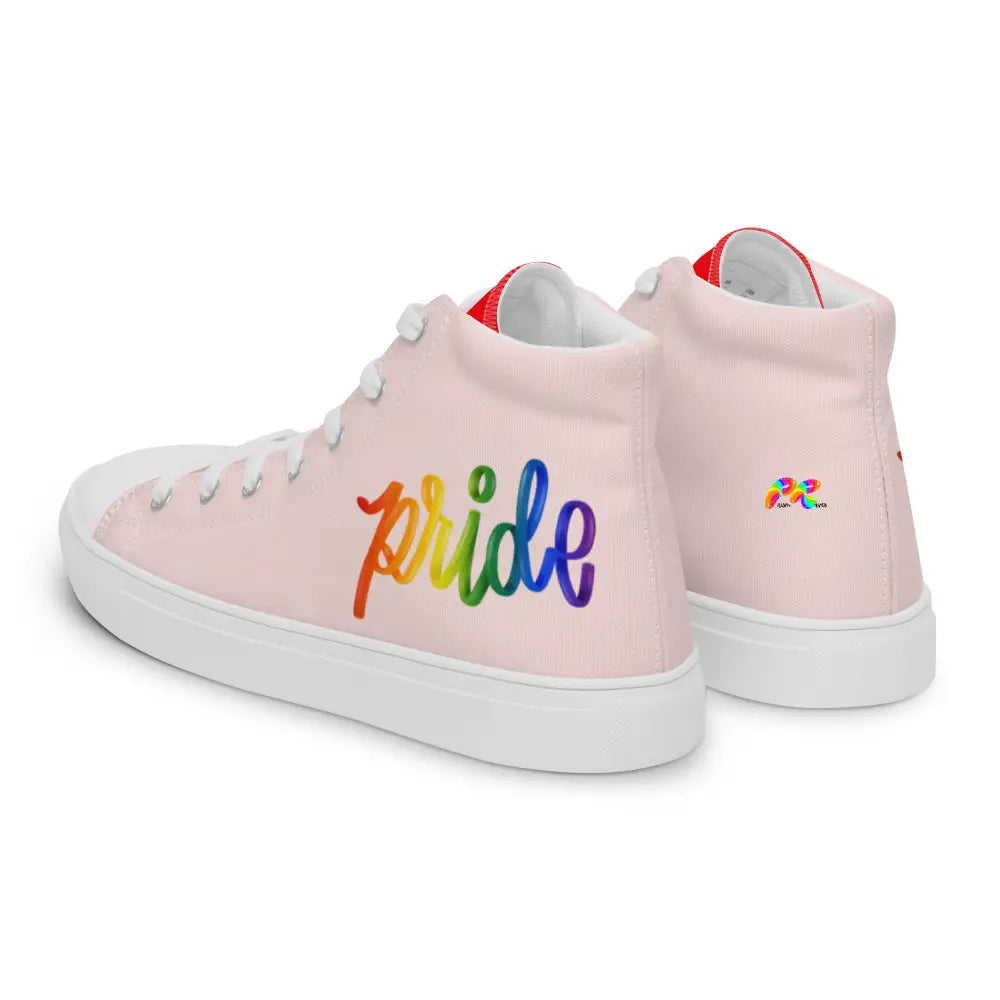 Women's Pink Pride High Canvas Top Shoes