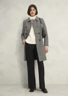 Yvette Wool Blend Check Coat 