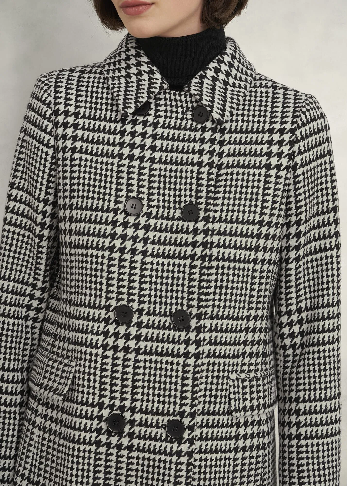 Yvette Wool Blend Check Coat 