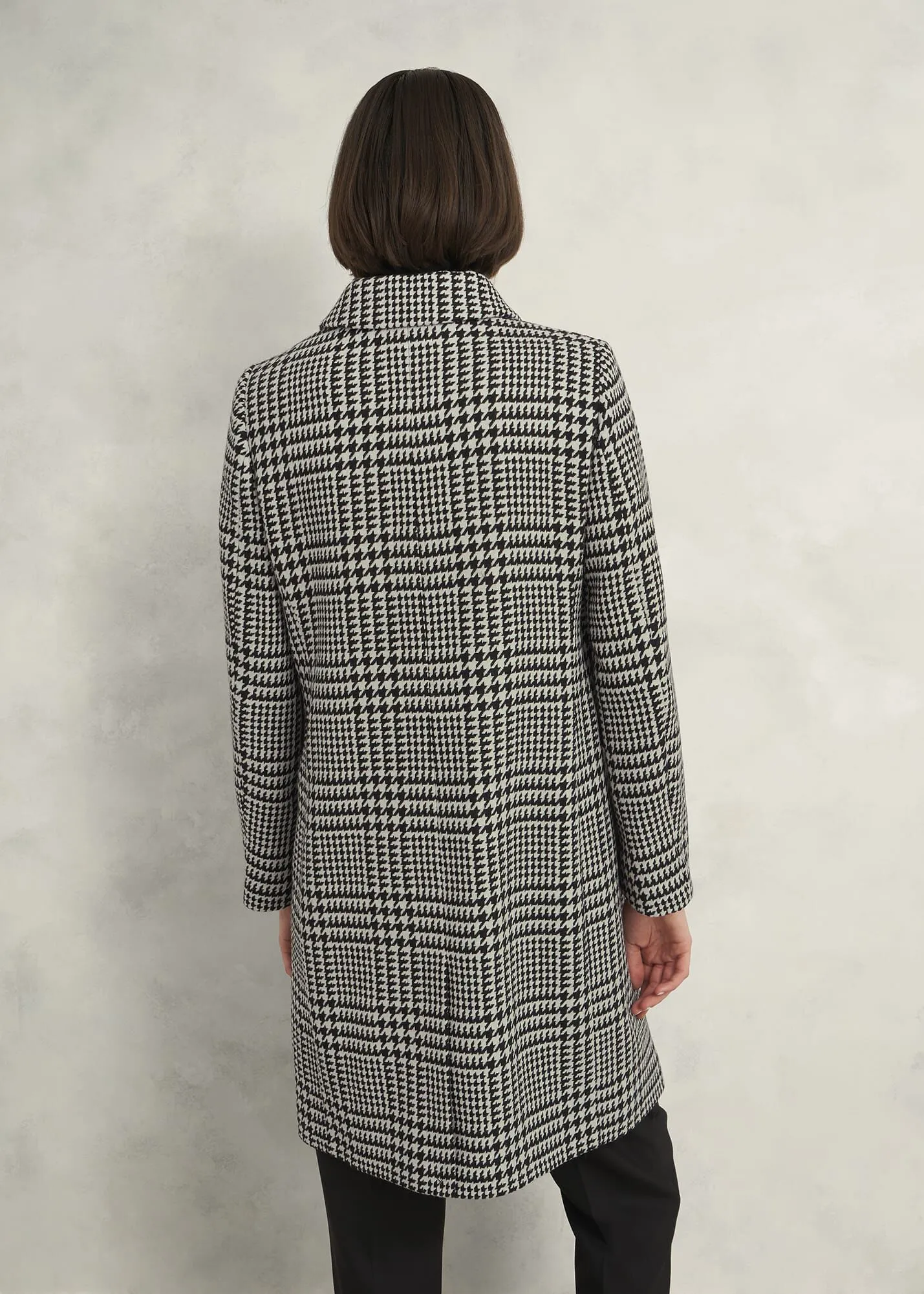 Yvette Wool Blend Check Coat 